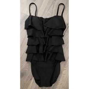 Aqua Green Shaping Ruffled Slimming One Piece Swimsuit Women's Size Small